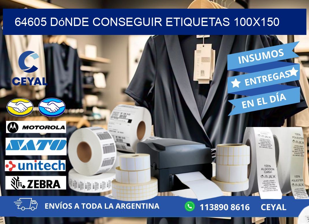64605 dónde conseguir etiquetas 100x150
