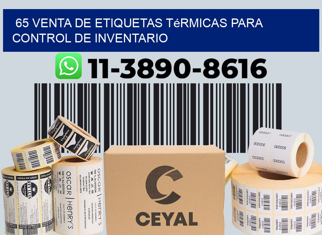 65 venta de etiquetas térmicas para control de inventario