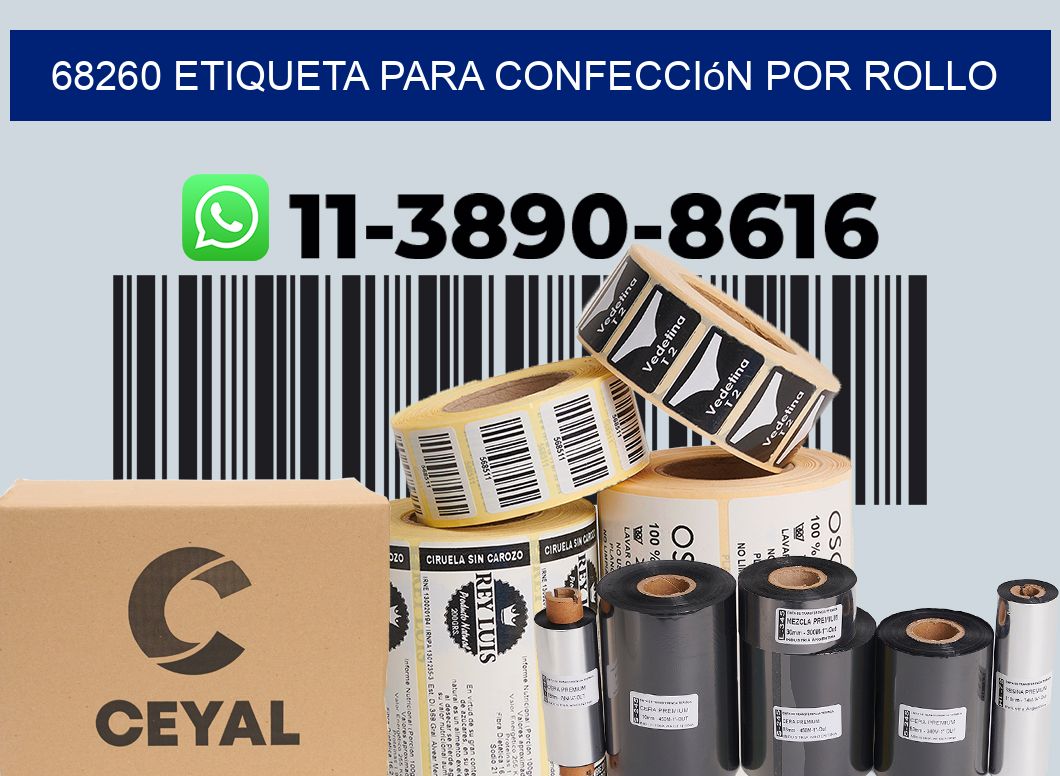68260 etiqueta para confección por rollo