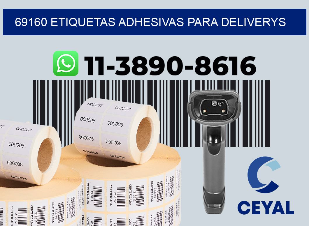 69160 etiquetas adhesivas para deliverys