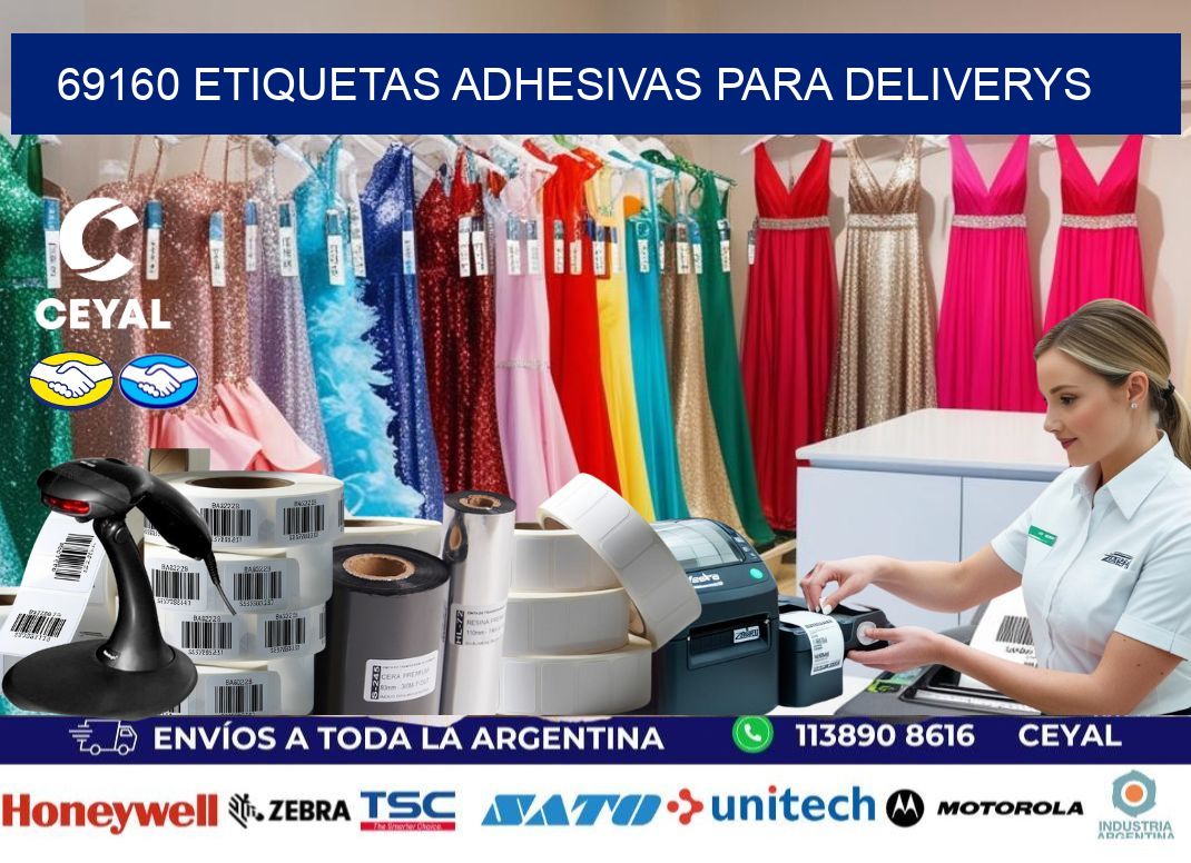 69160 etiquetas adhesivas para deliverys