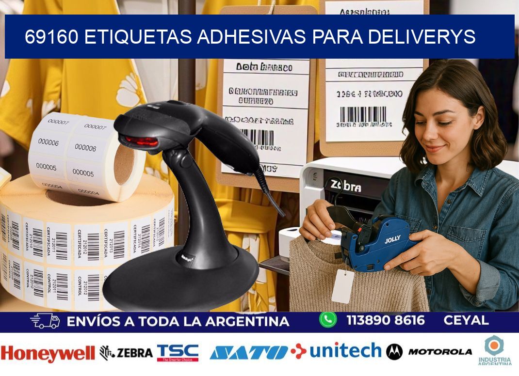 69160 etiquetas adhesivas para deliverys