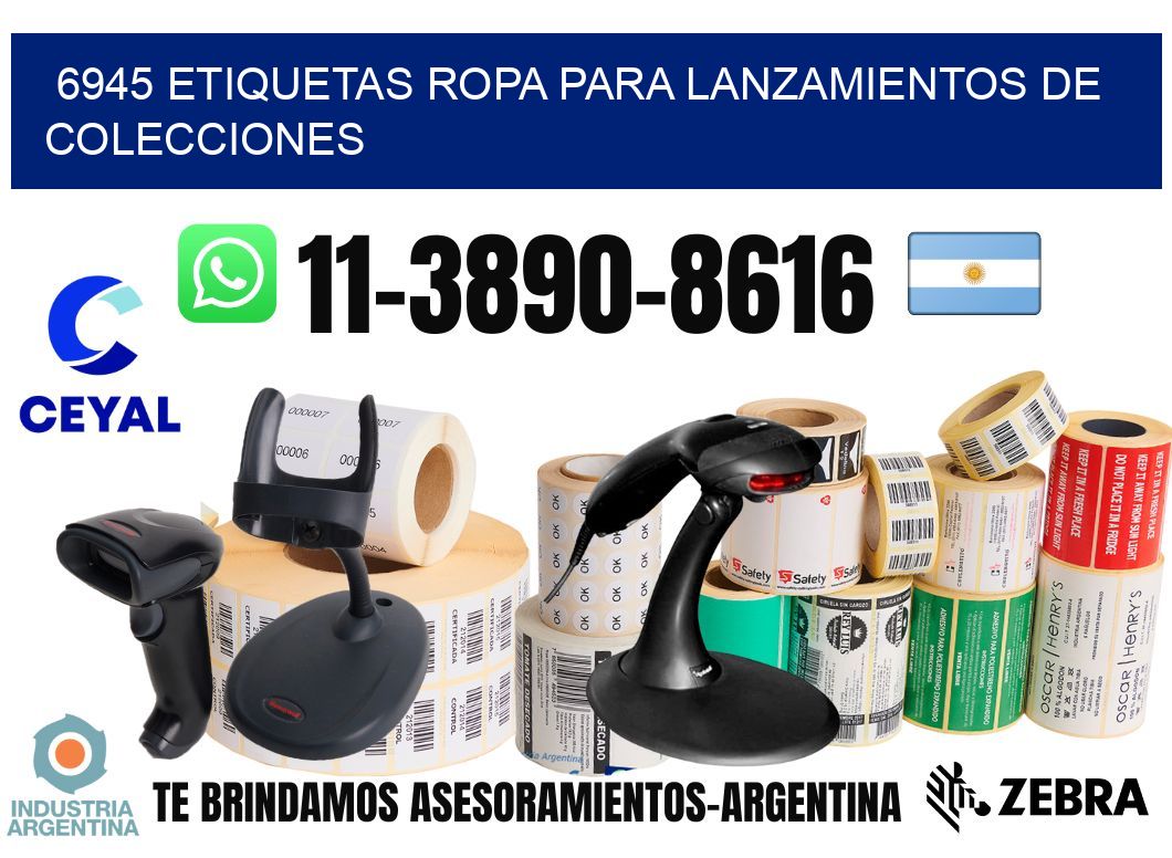 6945 Etiquetas ropa para lanzamientos de colecciones