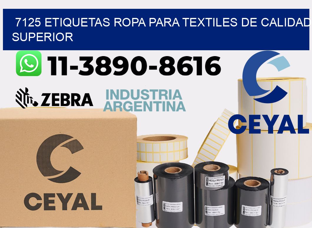 7125 Etiquetas ropa para textiles de calidad superior