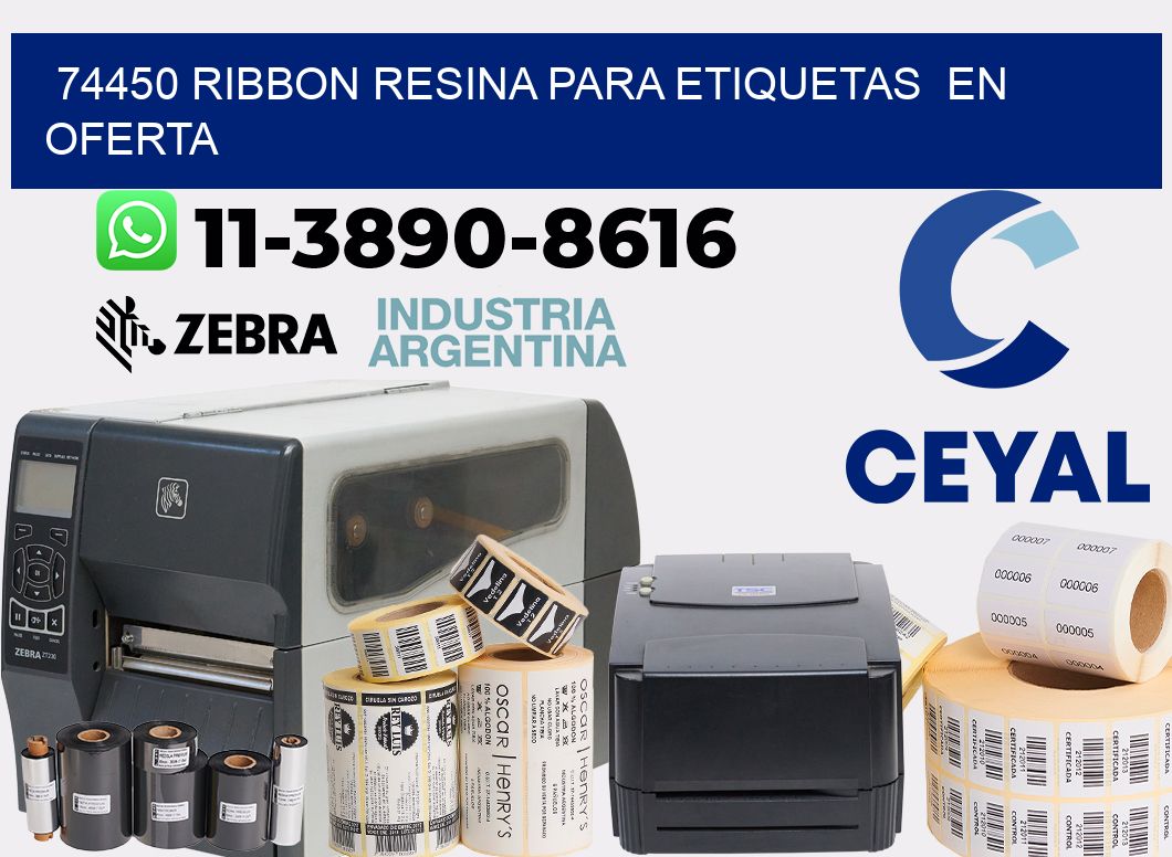 74450 ribbon resina para etiquetas  en oferta