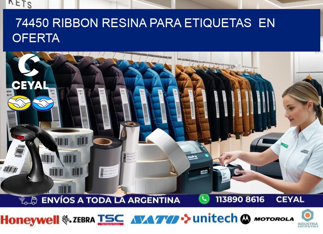 74450 ribbon resina para etiquetas  en oferta