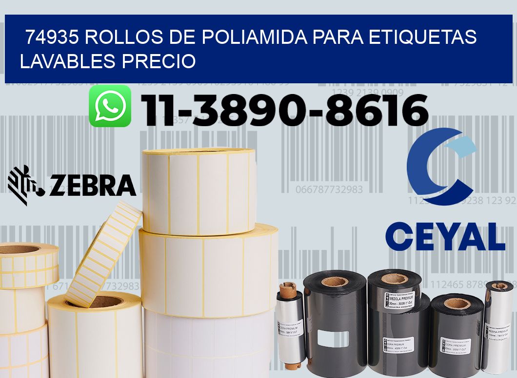74935 rollos de poliamida para etiquetas lavables precio