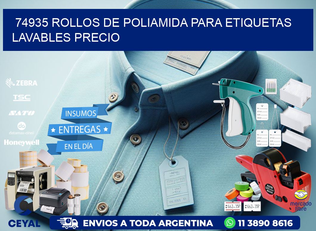 74935 rollos de poliamida para etiquetas lavables precio