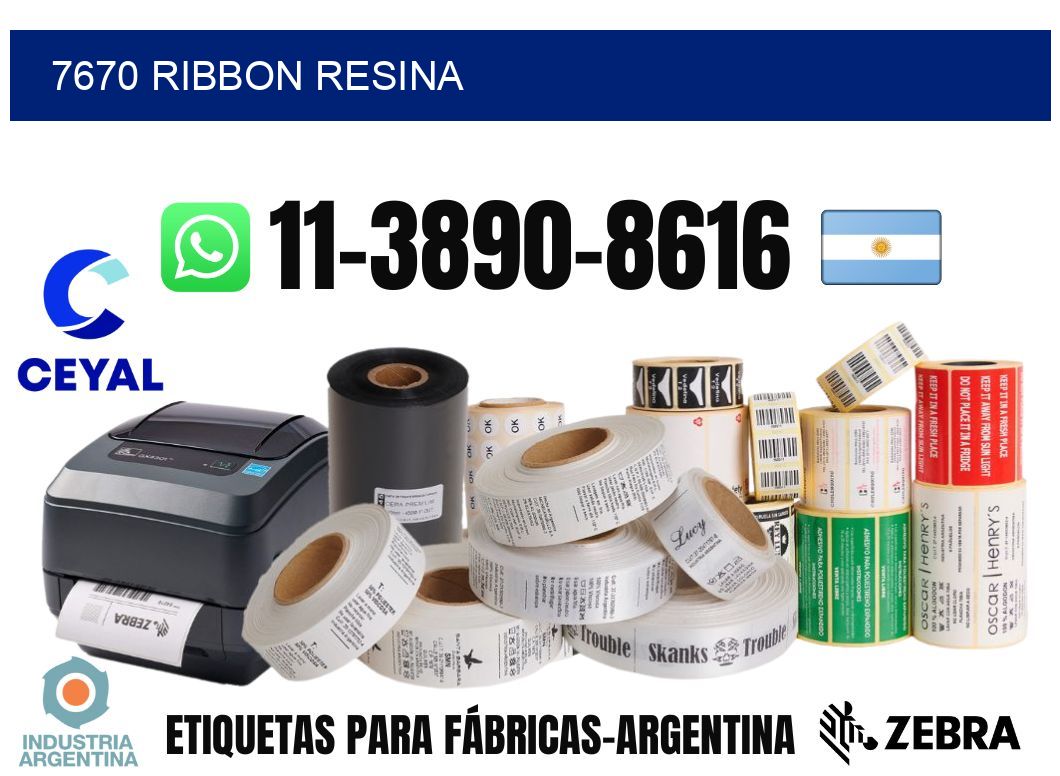 7670 ribbon resina