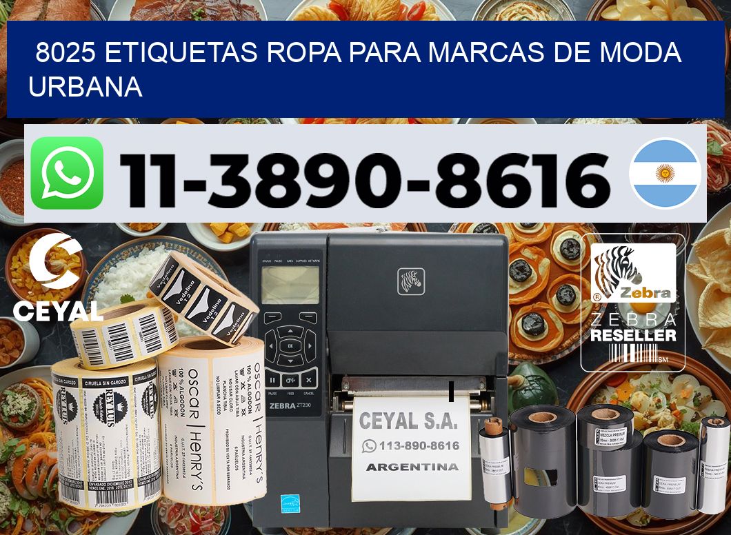 8025 Etiquetas ropa para marcas de moda urbana