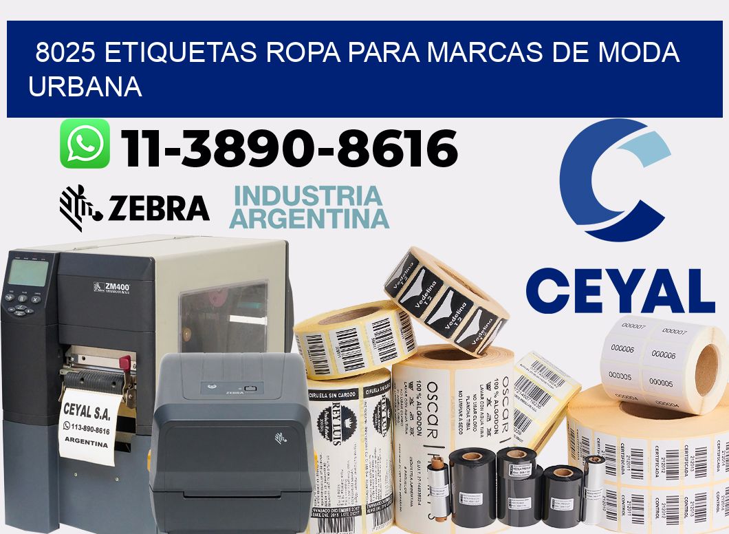 8025 Etiquetas ropa para marcas de moda urbana