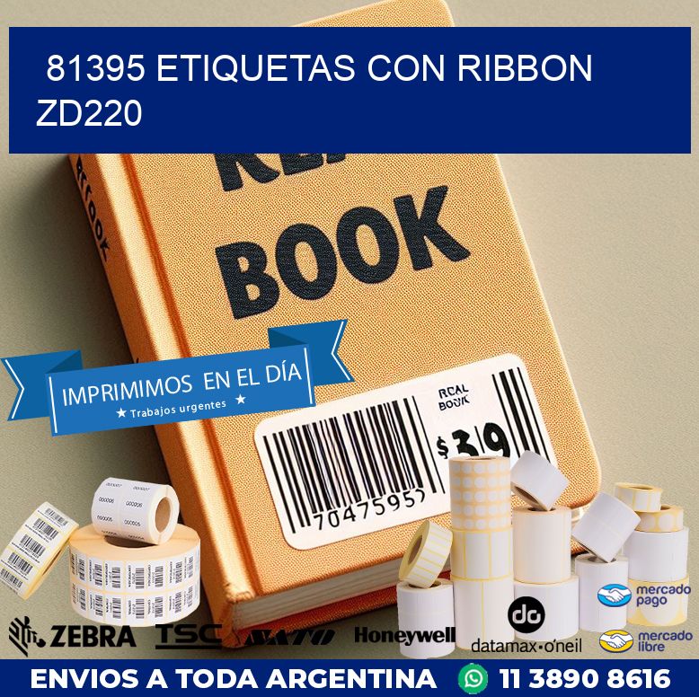 81395 etiquetas con ribbon zd220