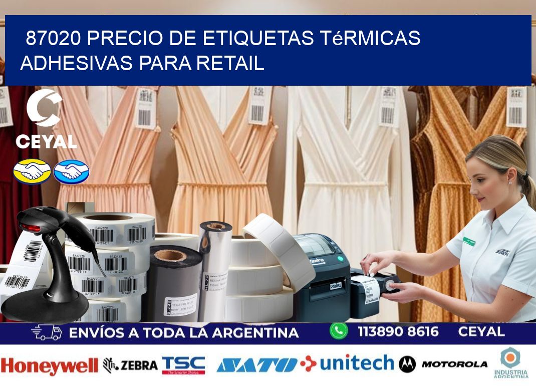 87020 precio de etiquetas térmicas adhesivas para retail
