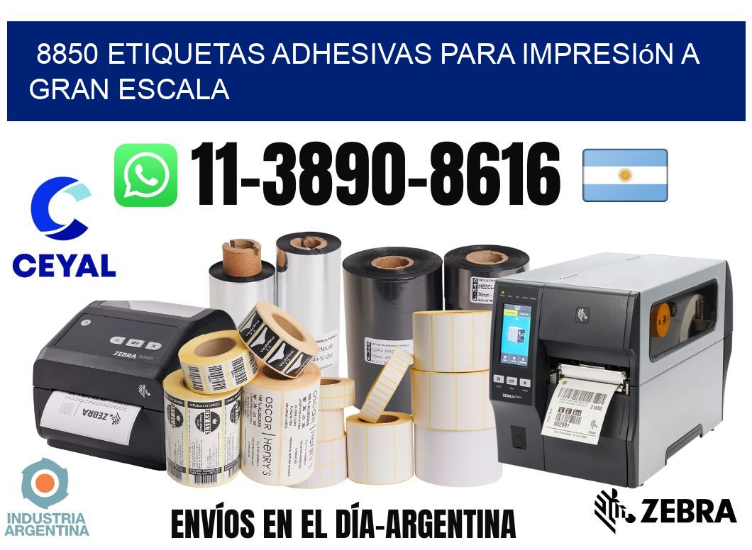 8850 Etiquetas adhesivas para impresión a gran escala