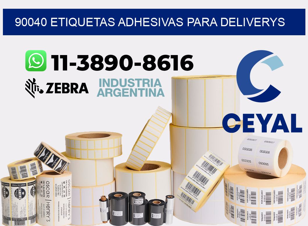 90040 etiquetas adhesivas para deliverys