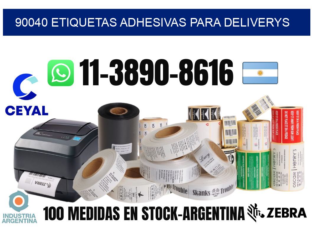 90040 etiquetas adhesivas para deliverys