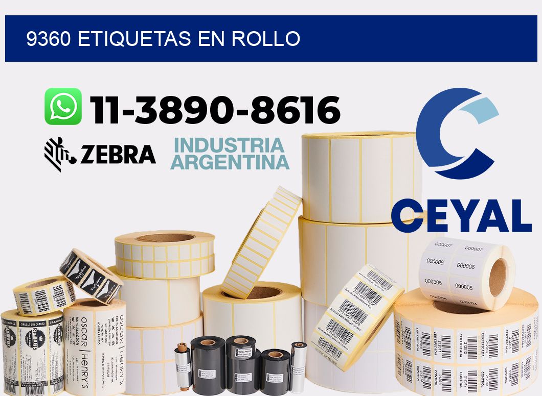 9360 etiquetas en rollo