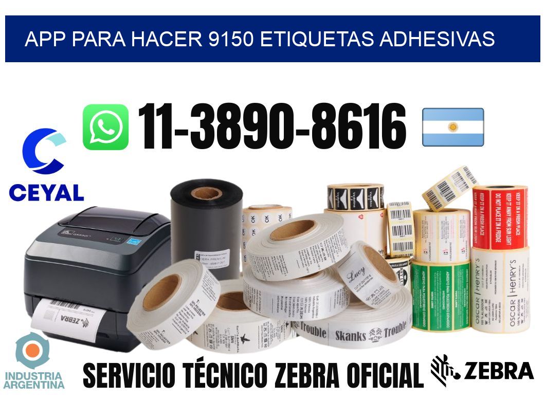App para hacer 9150 etiquetas adhesivas