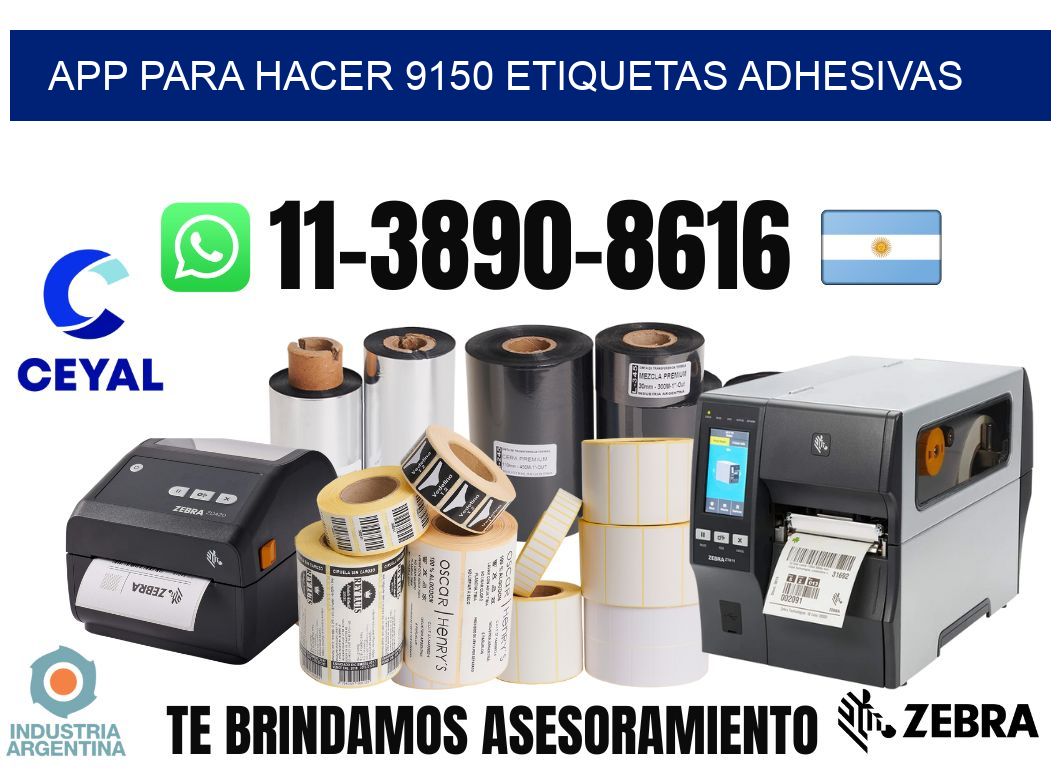 App para hacer 9150 etiquetas adhesivas