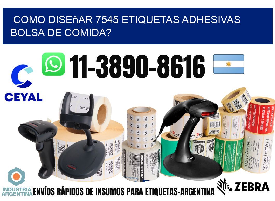 como diseñar 7545 etiquetas adhesivas bolsa de comida?