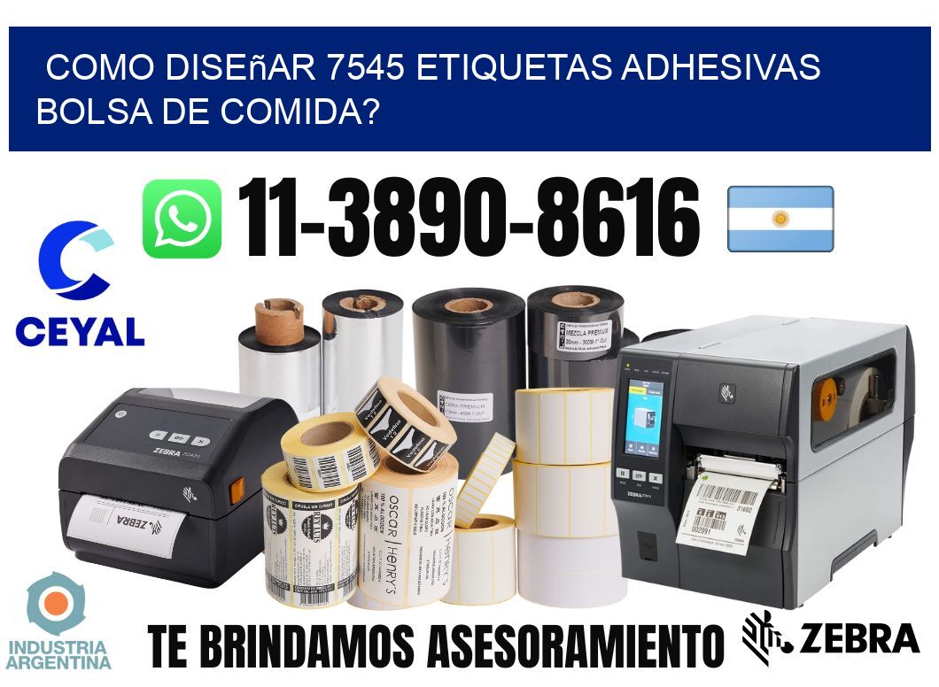 como diseñar 7545 etiquetas adhesivas bolsa de comida?