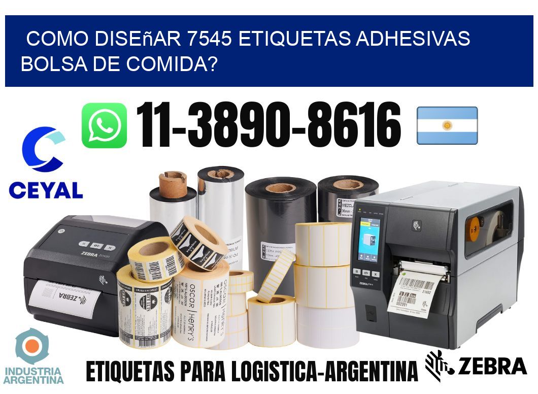 como diseñar 7545 etiquetas adhesivas bolsa de comida?