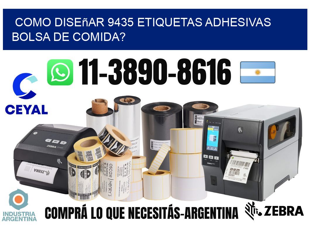 como diseñar 9435 etiquetas adhesivas bolsa de comida?