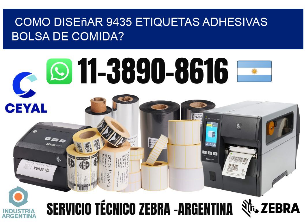 como diseñar 9435 etiquetas adhesivas bolsa de comida?