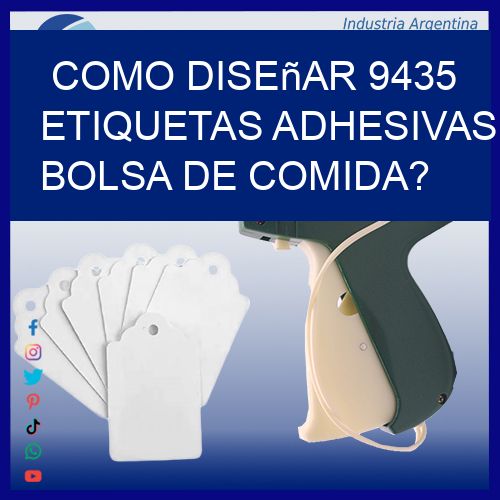como diseñar 9435 etiquetas adhesivas bolsa de comida?