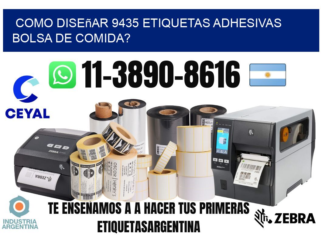 como diseñar 9435 etiquetas adhesivas bolsa de comida?