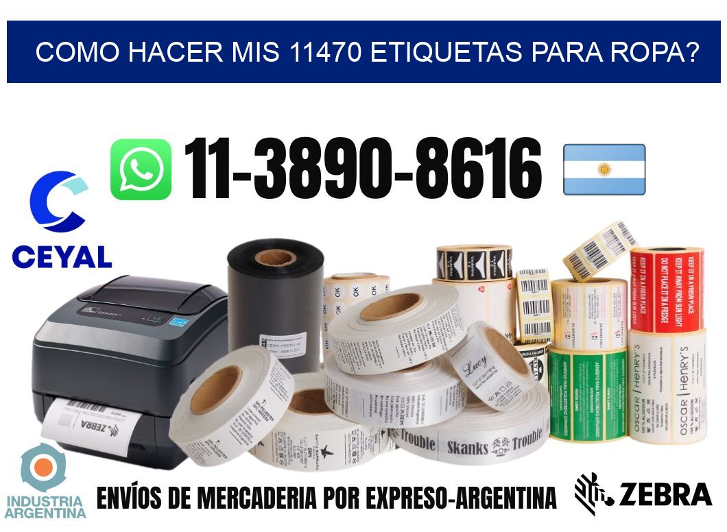 como hacer mis 11470 etiquetas para ropa?