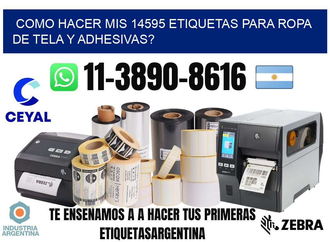 como hacer mis 14595 etiquetas para ropa de tela y adhesivas?