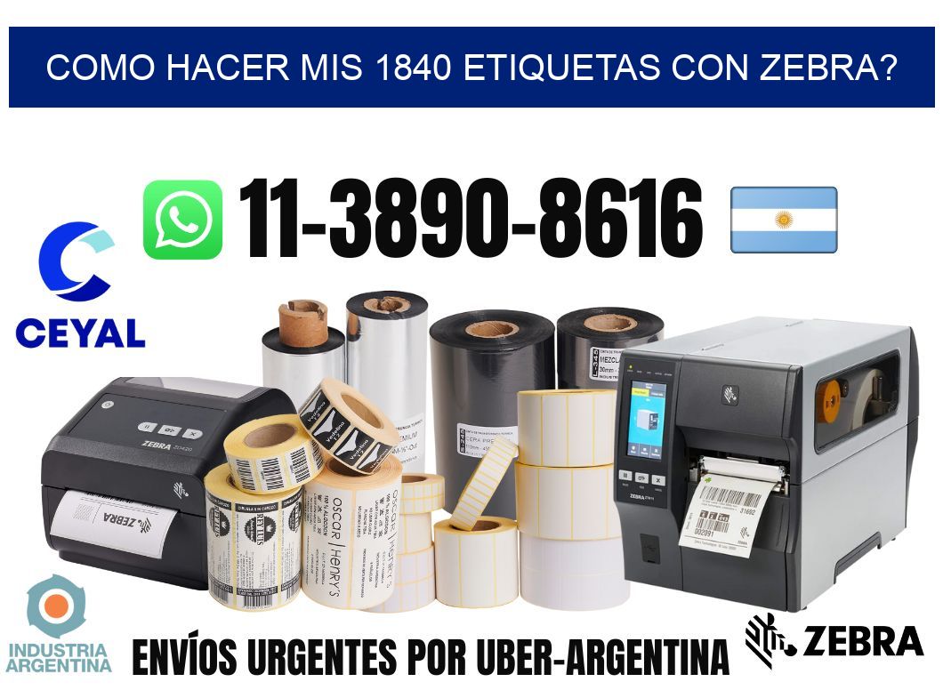 como hacer mis 1840 etiquetas con zebra?