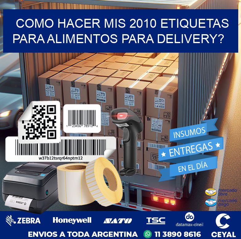 como hacer mis 2010 etiquetas para alimentos para delivery?