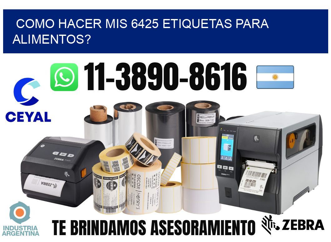como hacer mis 6425 etiquetas para alimentos?