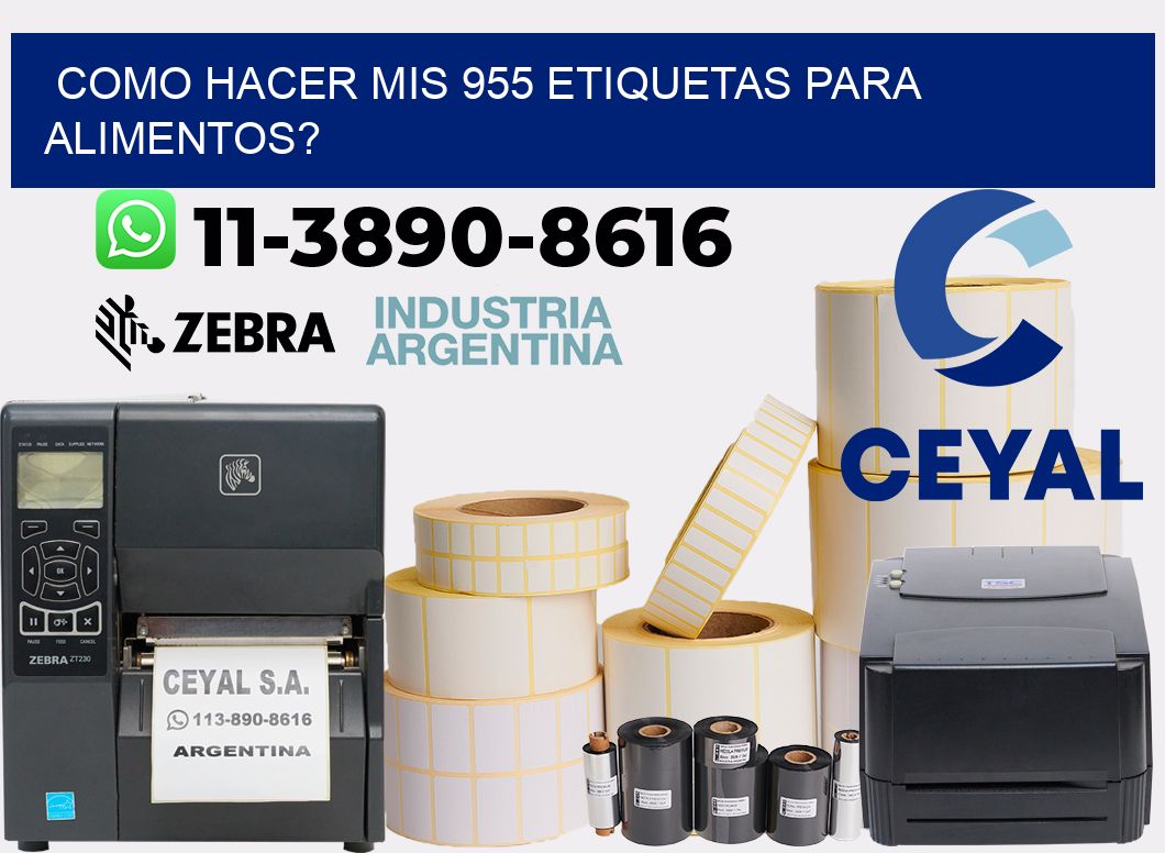 como hacer mis 955 etiquetas para alimentos?
