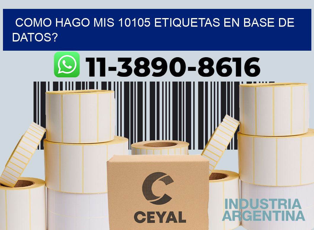 como hago mis 10105 etiquetas en base de datos?