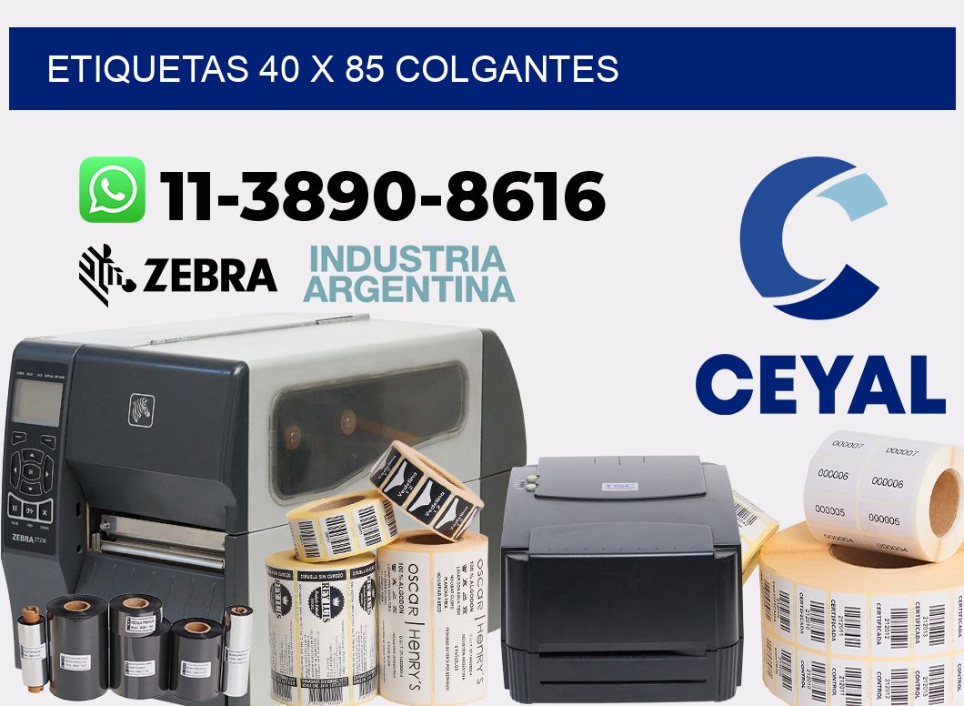 etiquetas 40 x 85 colgantes