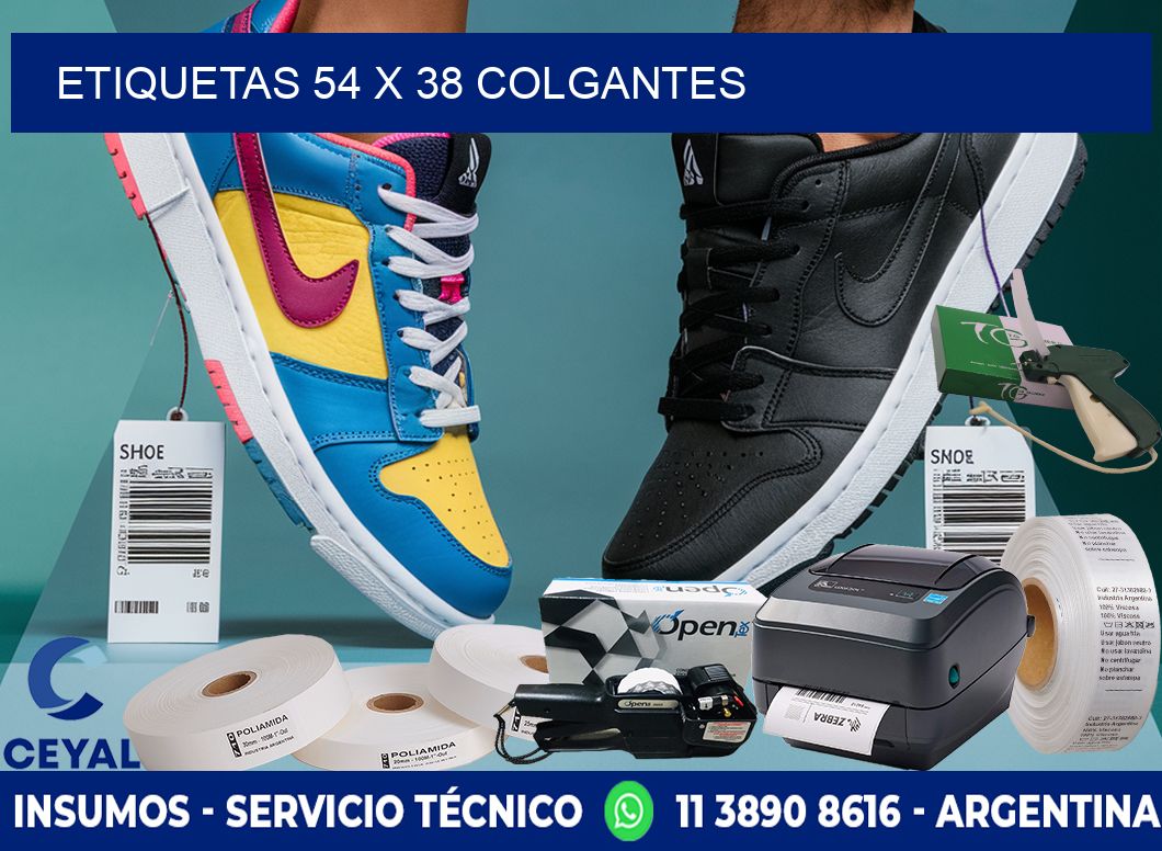 etiquetas 54 x 38 colgantes