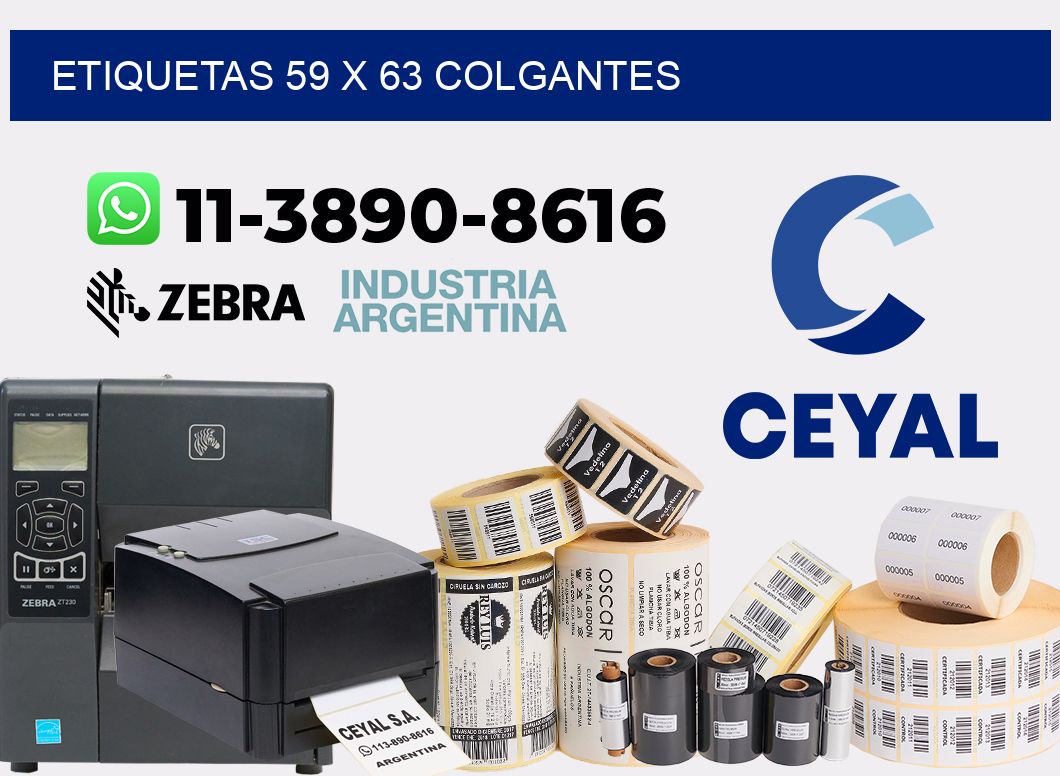 etiquetas 59 x 63 colgantes