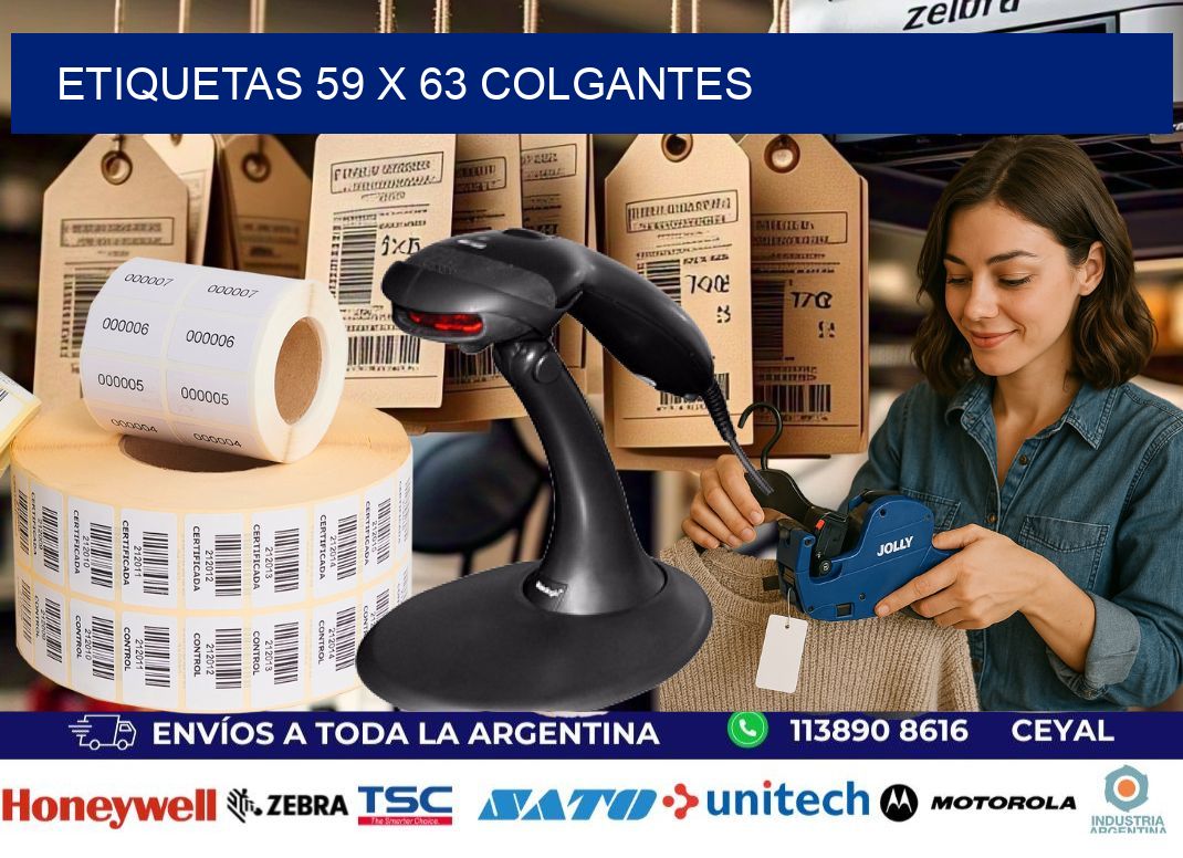 etiquetas 59 x 63 colgantes