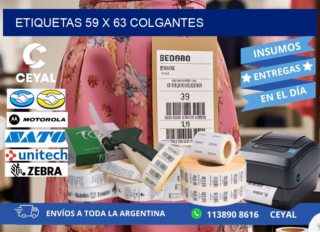 etiquetas 59 x 63 colgantes