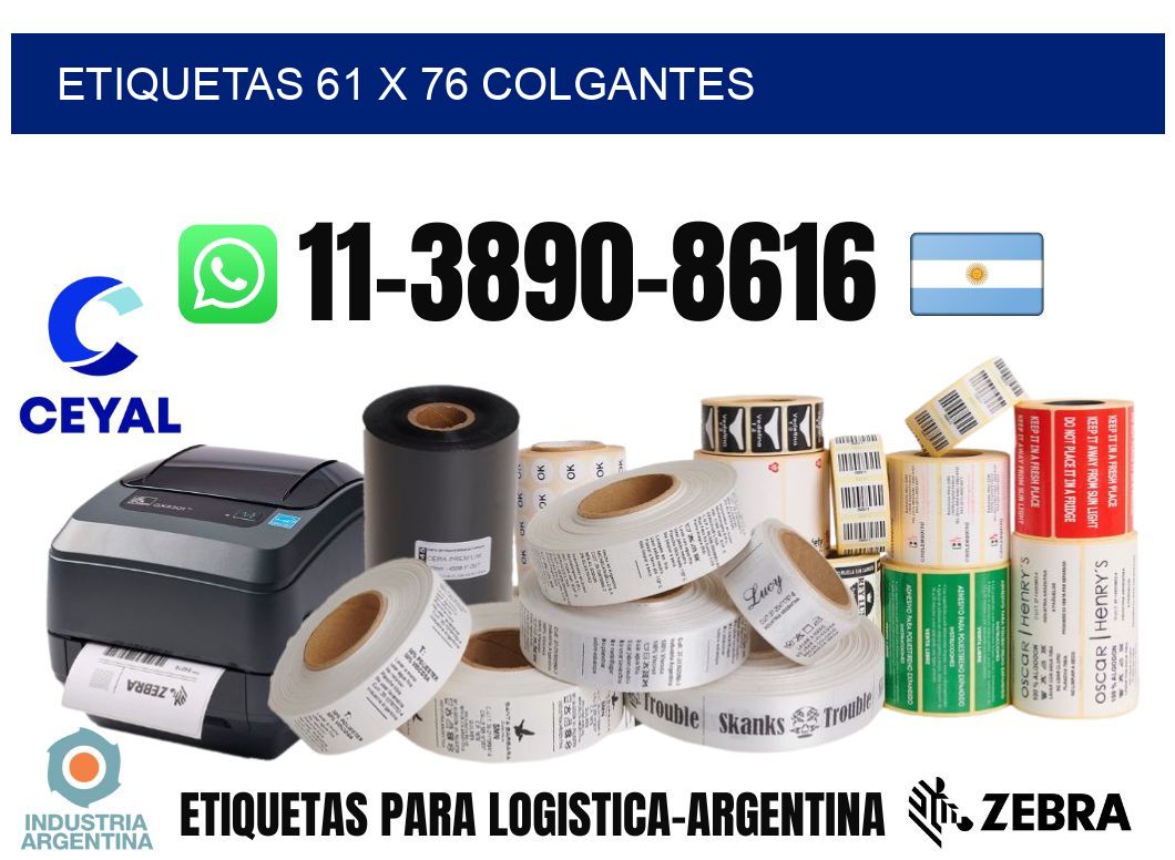 etiquetas 61 x 76 colgantes