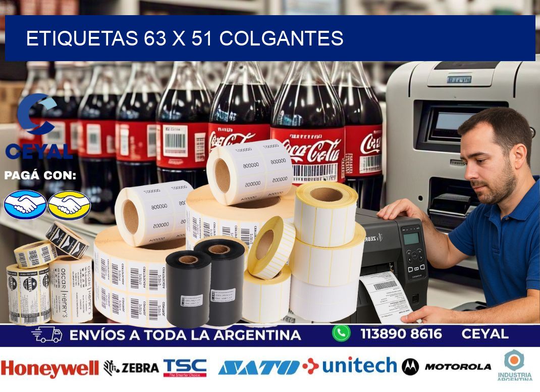 etiquetas 63 x 51 colgantes