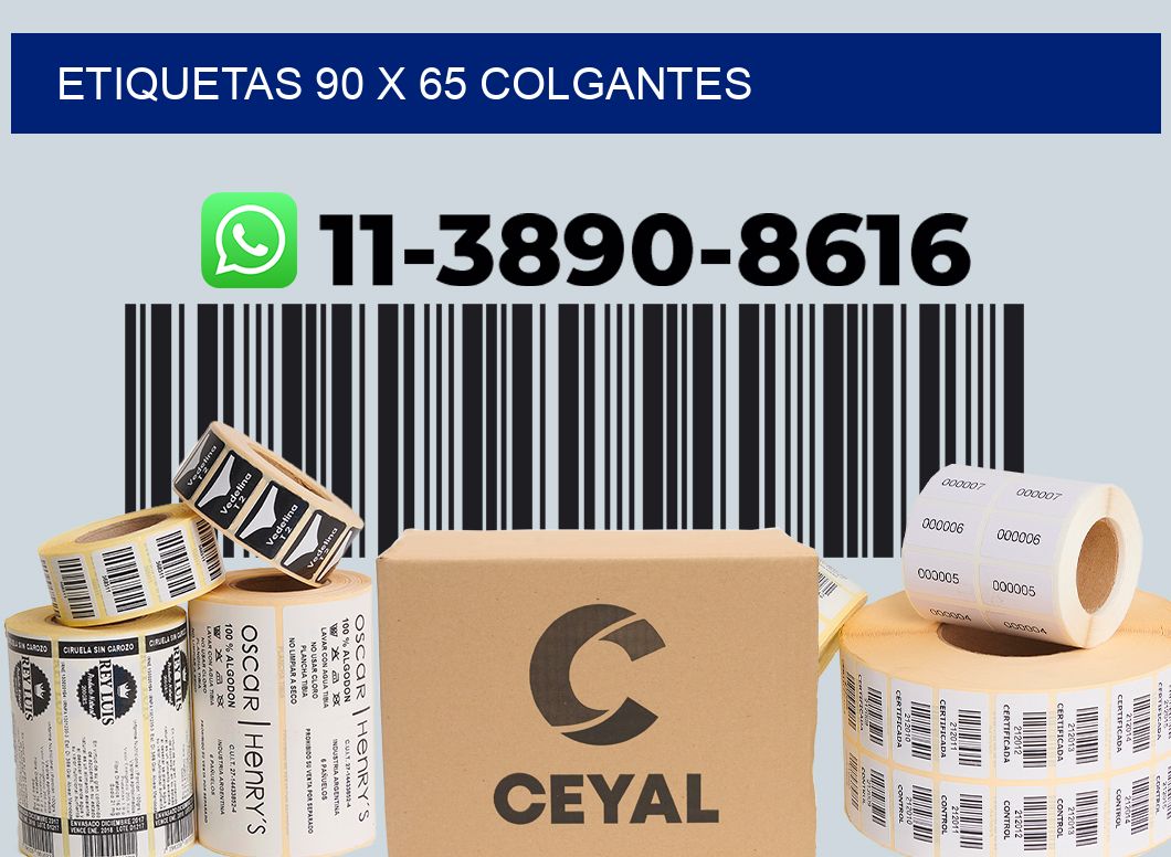 etiquetas 90 x 65 colgantes