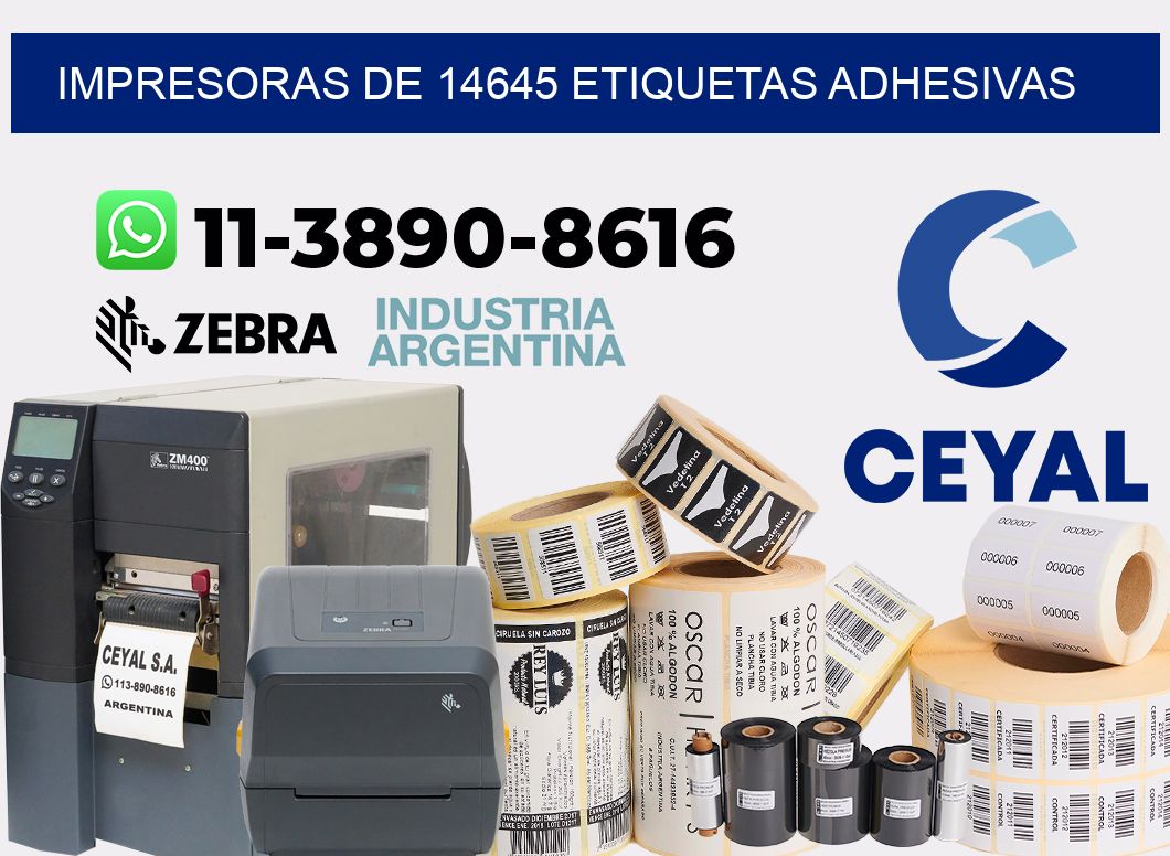impresoras de 14645 etiquetas adhesivas
