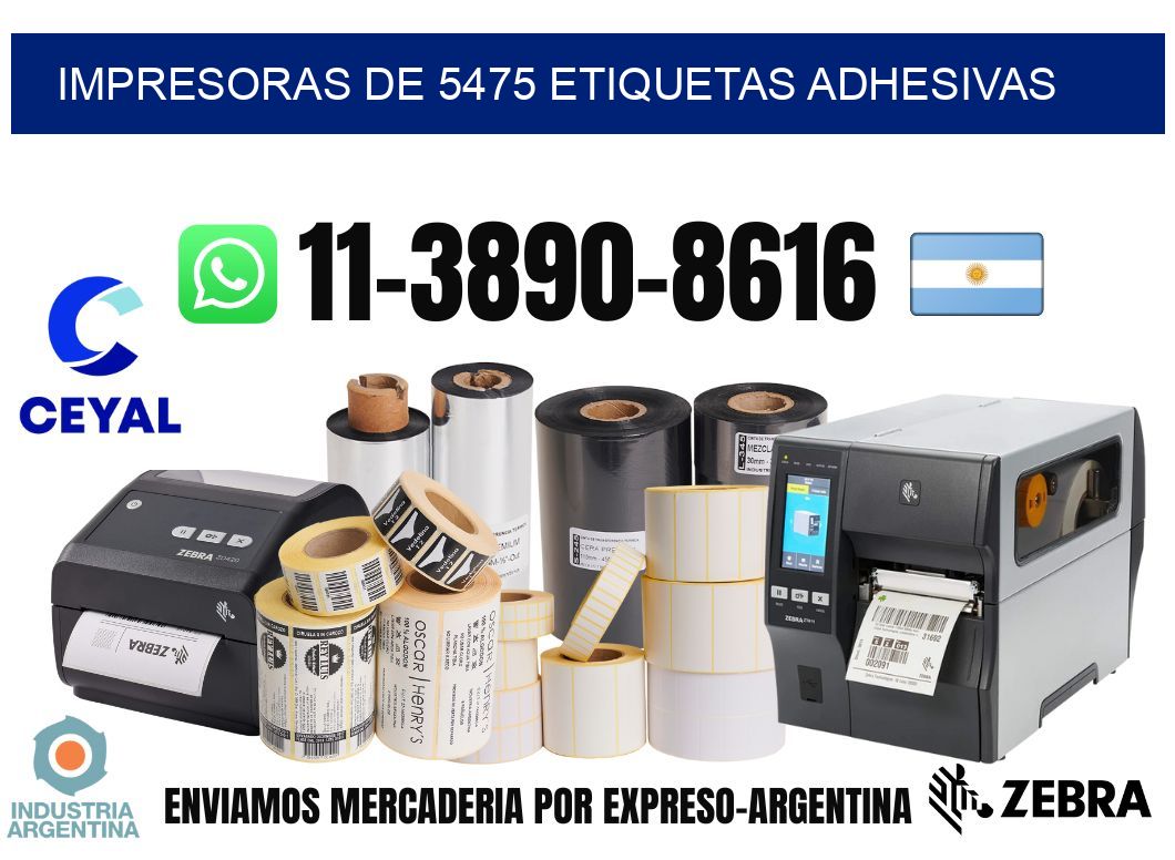 impresoras de 5475 etiquetas adhesivas
