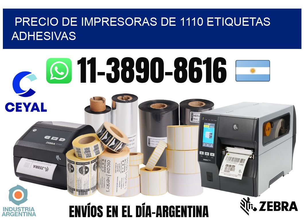 precio de impresoras de 1110 etiquetas adhesivas