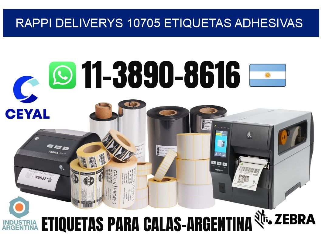 rappi deliverys 10705 etiquetas adhesivas