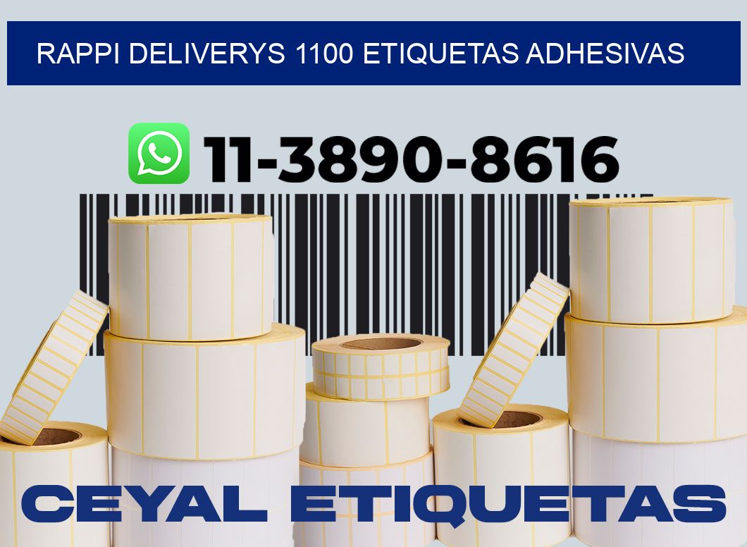 rappi deliverys 1100 etiquetas adhesivas